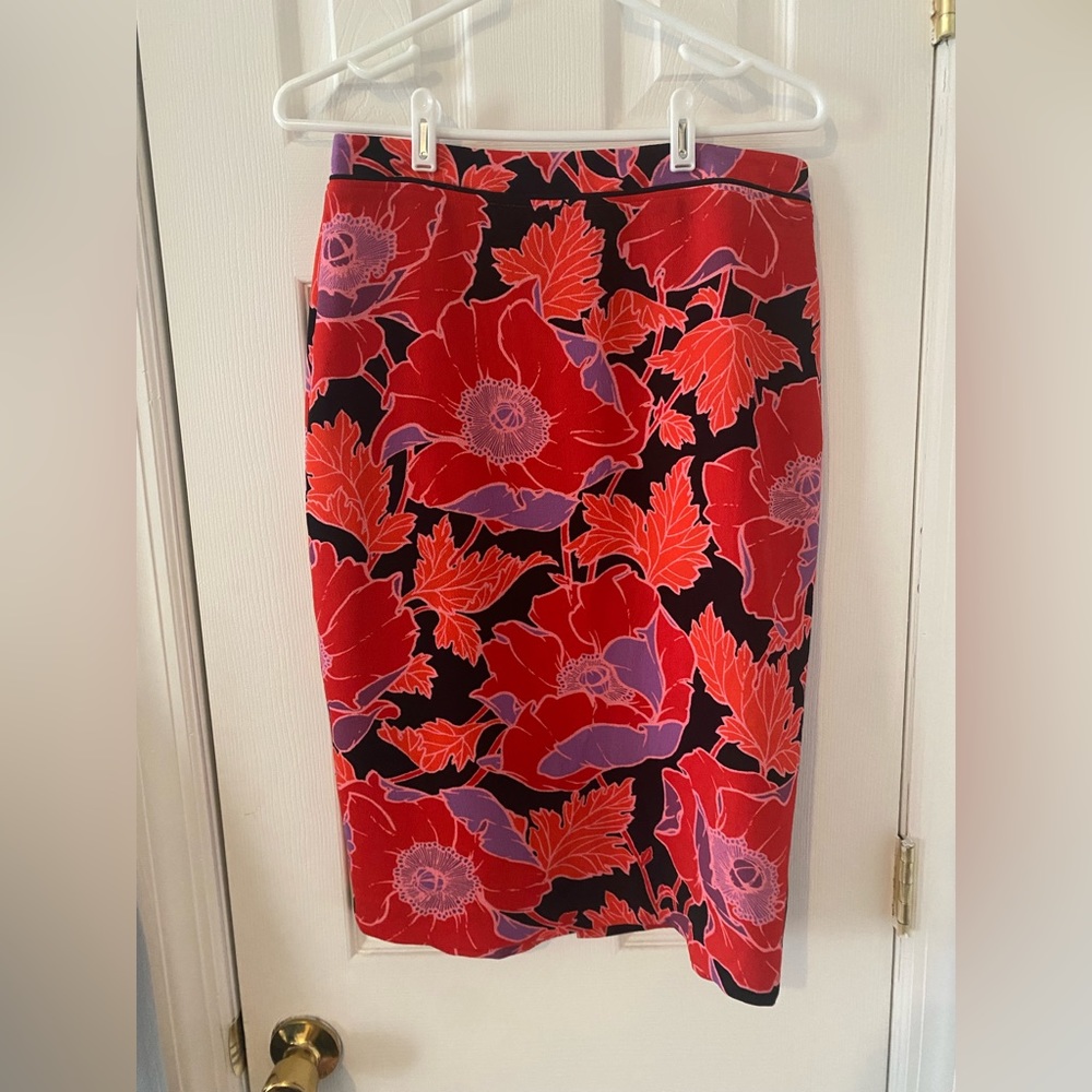 Retro Floral Pencil Skirt